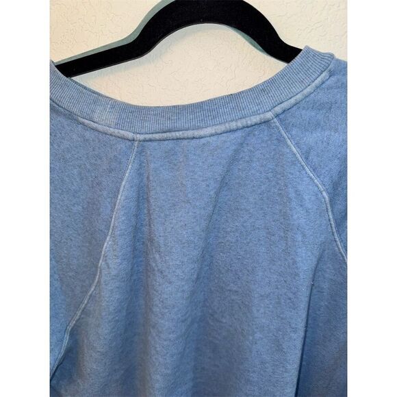 Aerie Women's Blue Cropped Crew Neck Sweatshirt Size M - Picture 7 of 9
